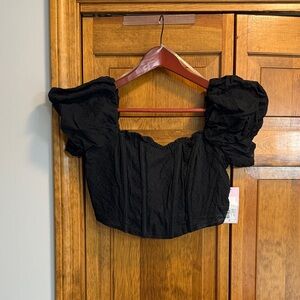 NWT Black Women's Crop Top